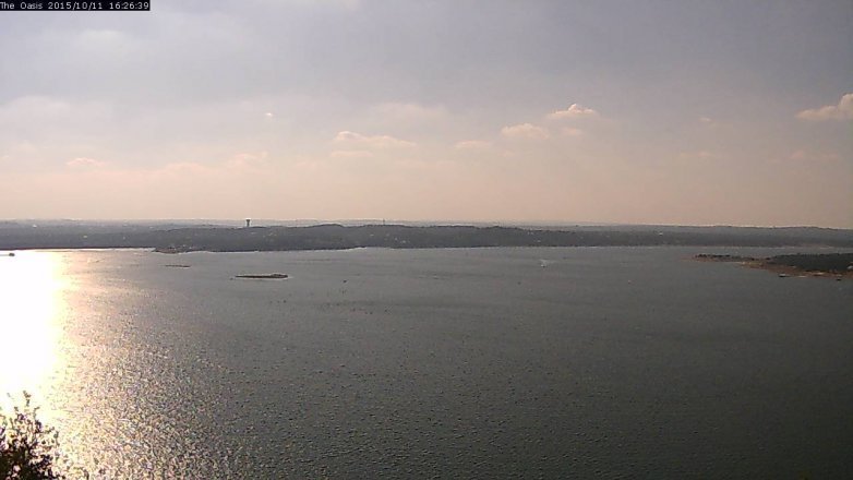 Lake Travis webcam, October 11, 2015 3:35 PM CT