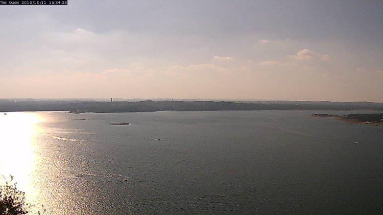 Lake Travis webcam, October 11, 2015 3:40 PM CT