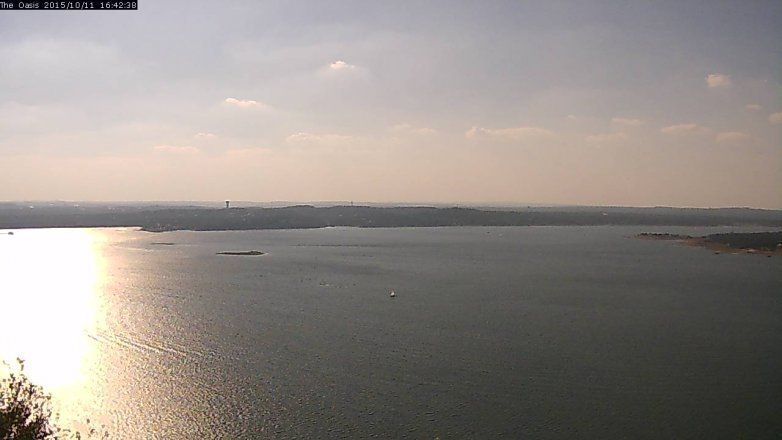 Lake Travis webcam, October 11, 2015 3:50 PM CT
