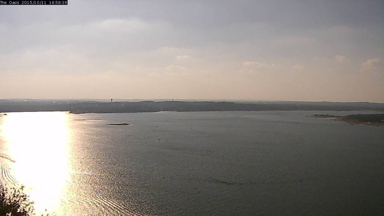 Lake Travis webcam, October 11, 2015 4:05 PM CT