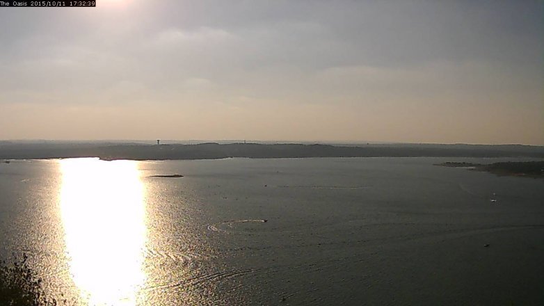 Lake Travis webcam, October 11, 2015 4:40 PM CT