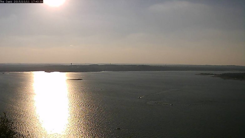Lake Travis webcam, October 11, 2015 4:45 PM CT