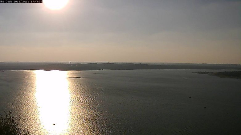 Lake Travis webcam, October 11, 2015 4:50 PM CT