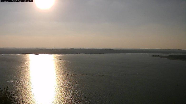 Lake Travis webcam, October 11, 2015 4:55 PM CT