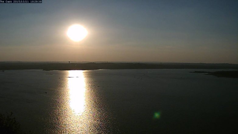 Lake Travis webcam, October 11, 2015 5:35 PM CT