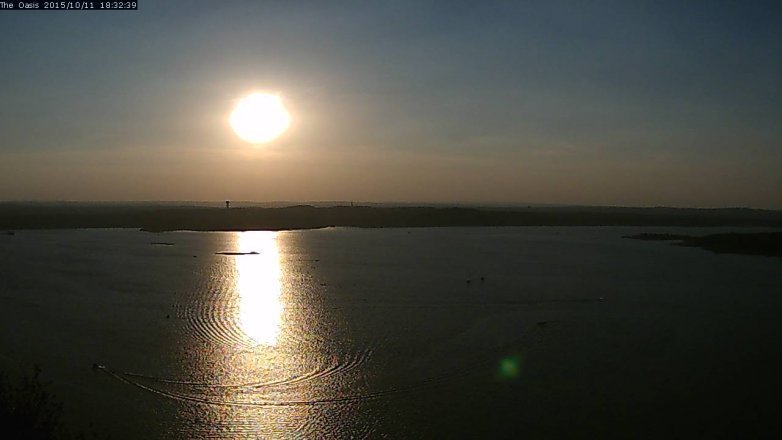 Lake Travis webcam, October 11, 2015 5:40 PM CT