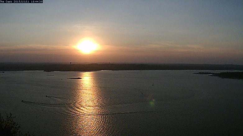 Lake Travis webcam, October 11, 2015 5:50 PM CT