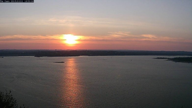 Lake Travis webcam, October 11, 2015 5:55 PM CT