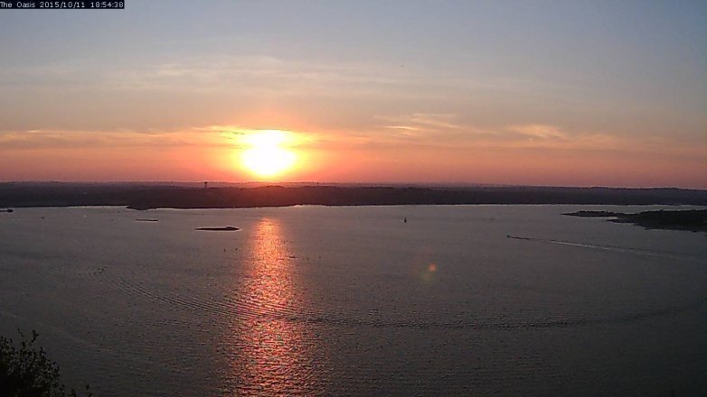 Lake Travis webcam, October 11, 2015 6:00 PM CT