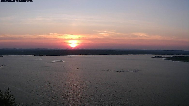 Lake Travis webcam, October 11, 2015 6:05 PM CT