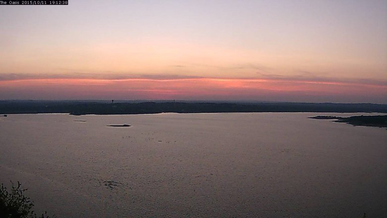 Lake Travis webcam, October 11, 2015 6:20 PM CT