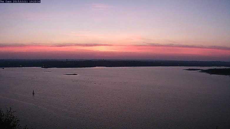 Lake Travis webcam, October 11, 2015 6:25 PM CT