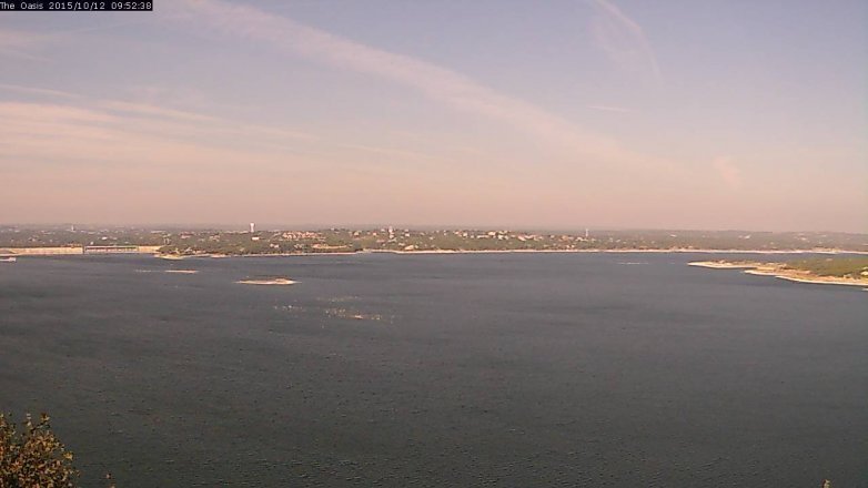 Lake Travis webcam, October 12, 2015 9:00 AM CT