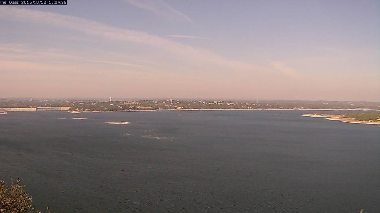 Lake Travis webcam, October 12, 2015 9:10 AM CT