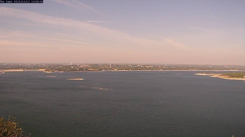 Lake Travis webcam, October 12, 2015 9:15 AM CT