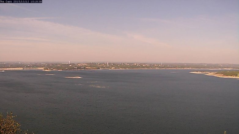 Lake Travis webcam, October 12, 2015 9:25 AM CT