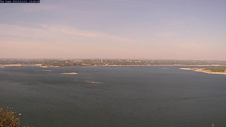 Lake Travis webcam, October 12, 2015 9:45 AM CT
