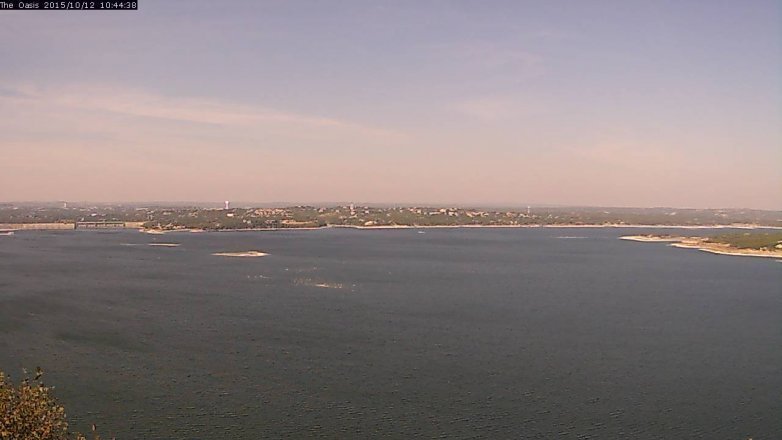 Lake Travis webcam, October 12, 2015 9:50 AM CT