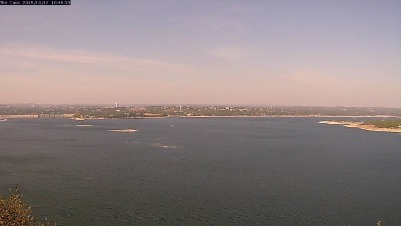 Lake Travis webcam, October 12, 2015 9:55 AM CT