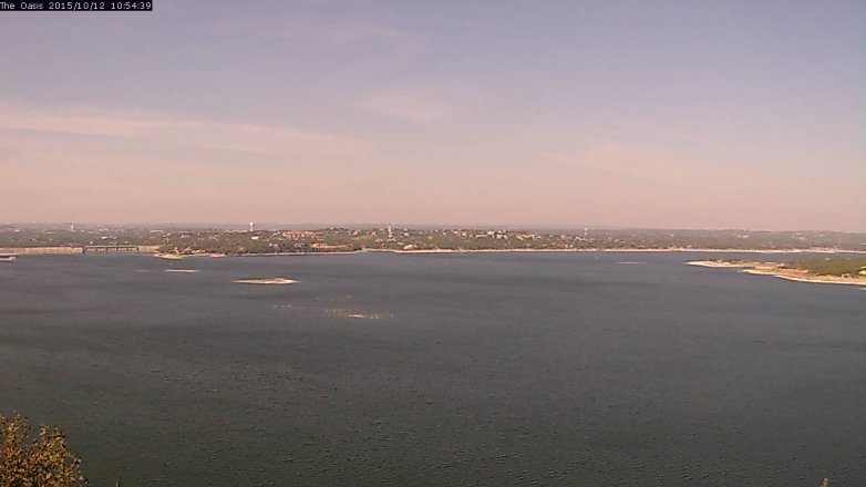 Lake Travis webcam, October 12, 2015 10:00 AM CT