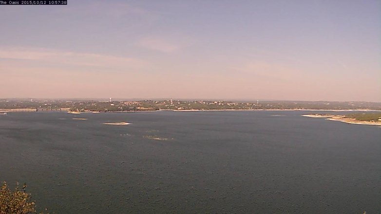 Lake Travis webcam, October 12, 2015 10:05 AM CT