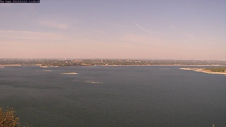 Lake Travis webcam, October 12, 2015 10:10 AM CT