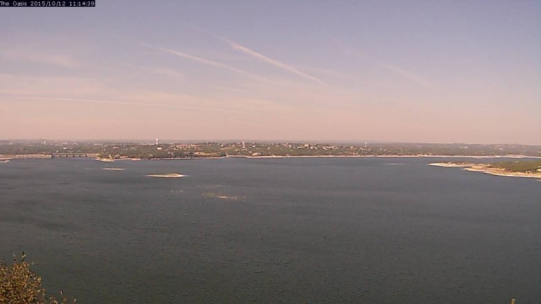 Lake Travis webcam, October 12, 2015 10:20 AM CT