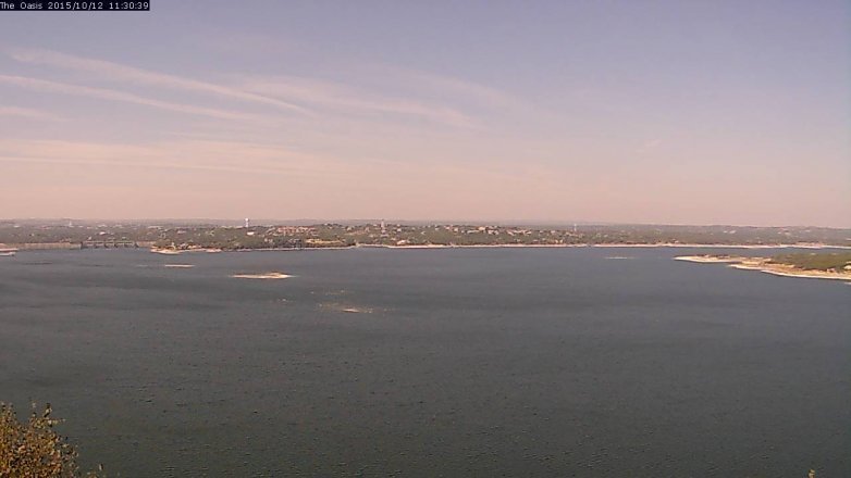 Lake Travis webcam, October 12, 2015 10:35 AM CT