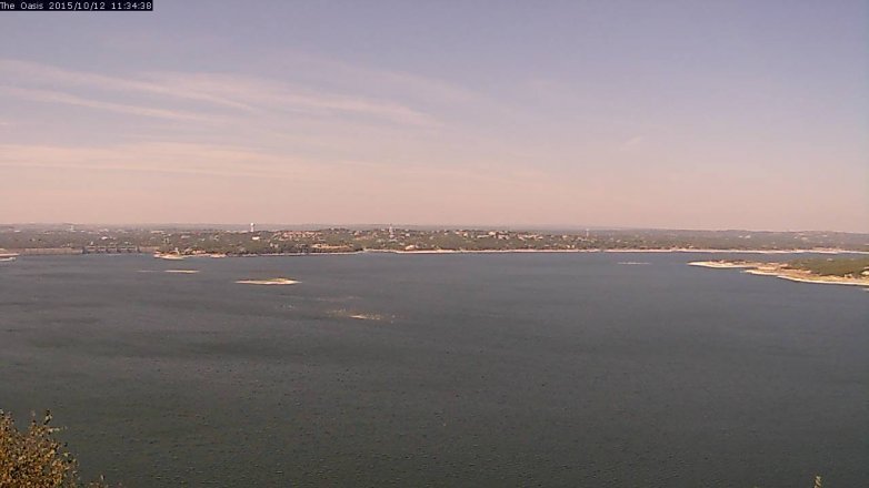 Lake Travis webcam, October 12, 2015 10:40 AM CT