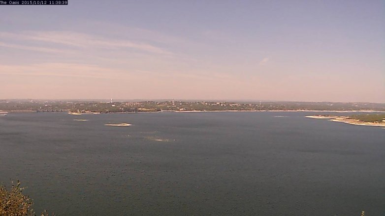 Lake Travis webcam, October 12, 2015 10:45 AM CT