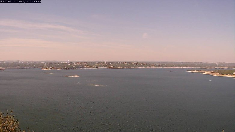 Lake Travis webcam, October 12, 2015 10:50 AM CT