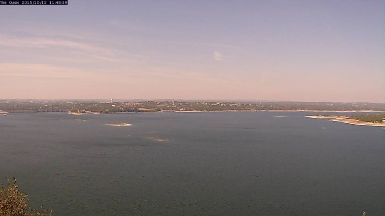 Lake Travis webcam, October 12, 2015 10:55 AM CT