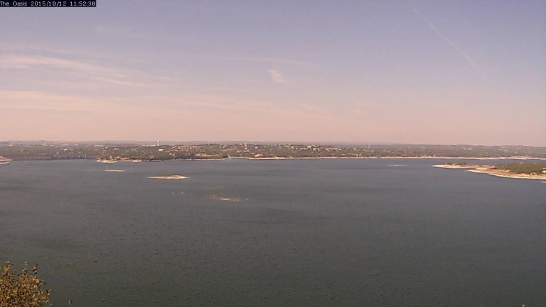 Lake Travis webcam, October 12, 2015 11:00 AM CT