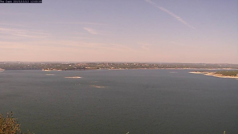 Lake Travis webcam, October 12, 2015 11:05 AM CT