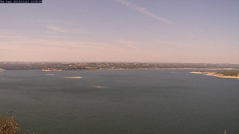 Lake Travis webcam, October 12, 2015 11:15 AM CT