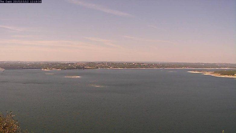 Lake Travis webcam, October 12, 2015 11:25 AM CT