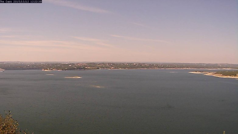 Lake Travis webcam, October 12, 2015 11:30 AM CT