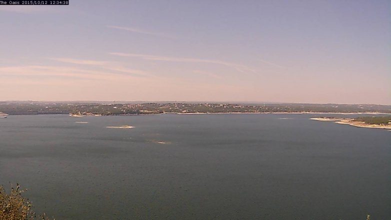 Lake Travis webcam, October 12, 2015 11:40 AM CT