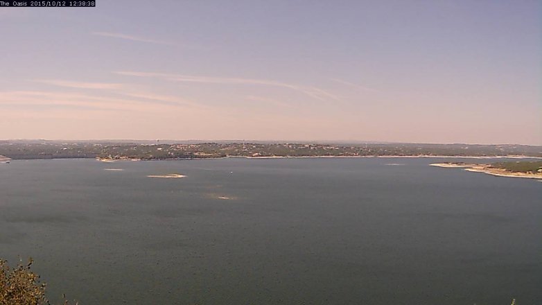Lake Travis webcam, October 12, 2015 11:45 AM CT
