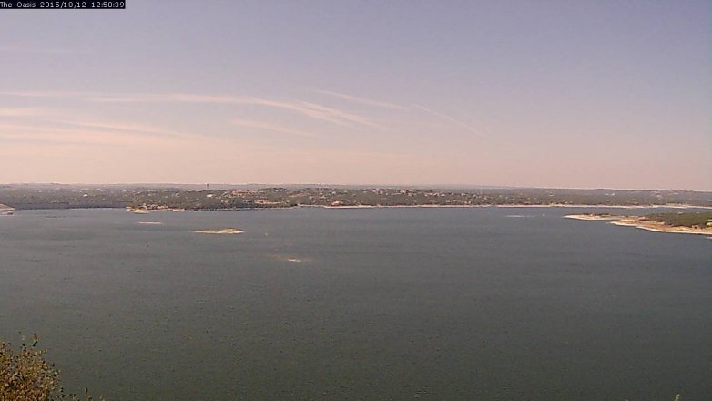 Lake Travis webcam, October 12, 2015 11:55 AM CT