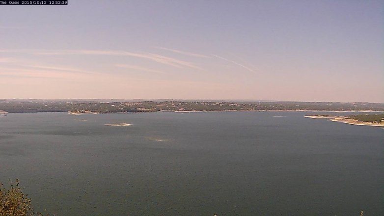 Lake Travis webcam, October 12, 2015 12:00 PM CT