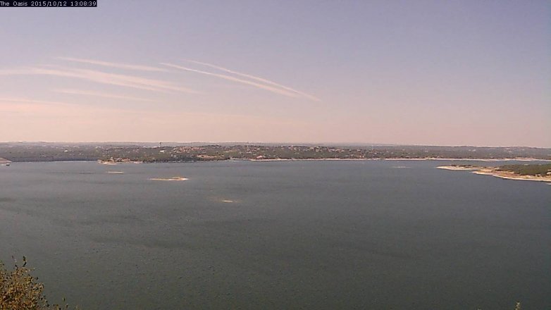 Lake Travis webcam, October 12, 2015 12:15 PM CT