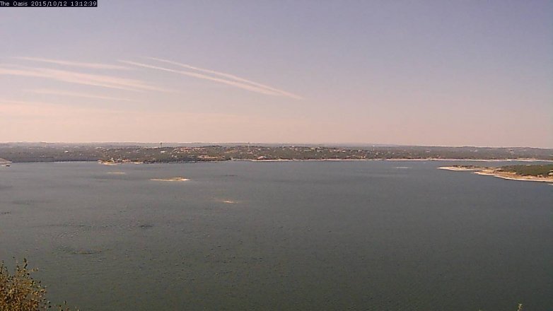 Lake Travis webcam, October 12, 2015 12:20 PM CT