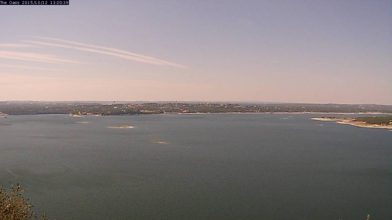 Lake Travis webcam, October 12, 2015 12:25 PM CT