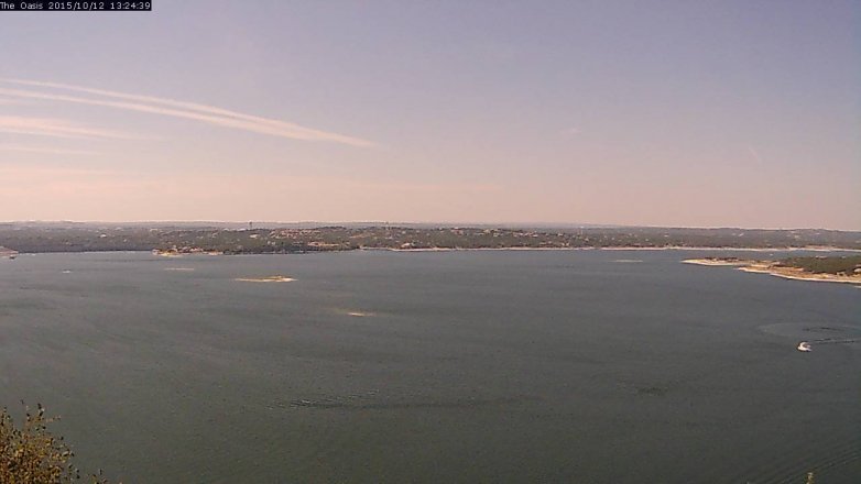 Lake Travis webcam, October 12, 2015 12:30 PM CT