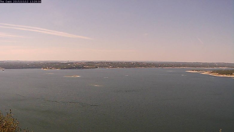 Lake Travis webcam, October 12, 2015 12:35 PM CT