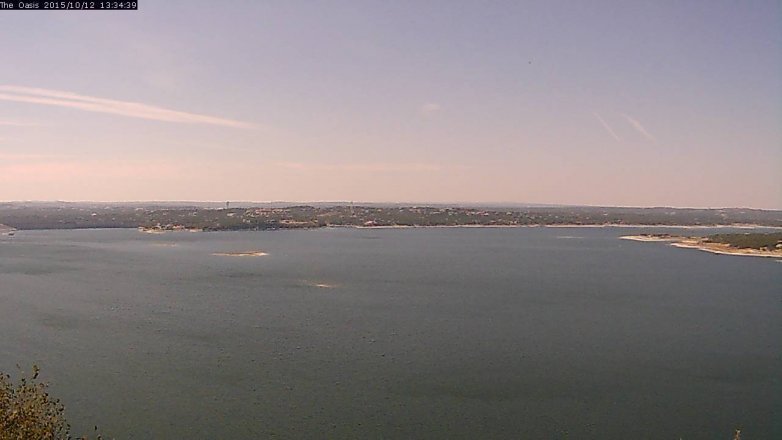 Lake Travis webcam, October 12, 2015 12:40 PM CT