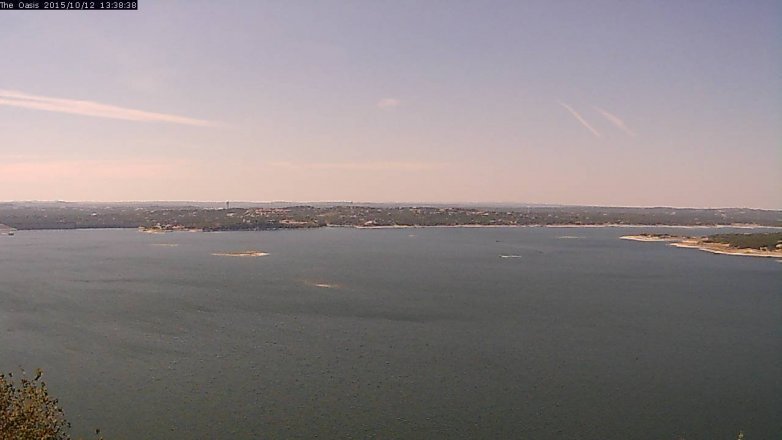 Lake Travis webcam, October 12, 2015 12:45 PM CT