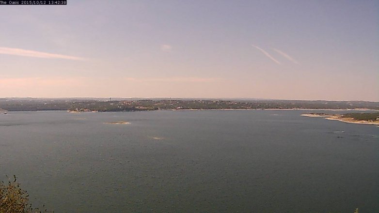 Lake Travis webcam, October 12, 2015 12:50 PM CT