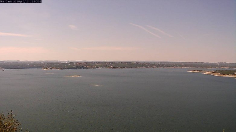 Lake Travis webcam, October 12, 2015 12:55 PM CT
